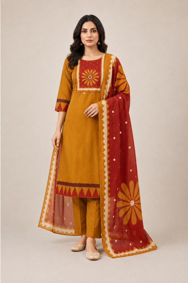 Premium Cotton 60×60 Straight Suit Set