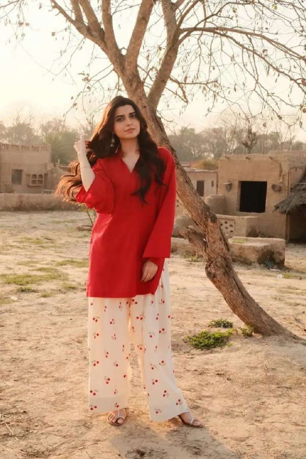 Premium Cotton Heavy Embroidered Corset-Style Farshi Salwar Set