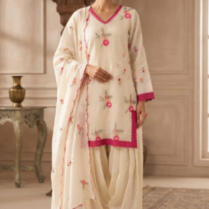 Special Mal Cotton Farshi Salwar Suit Set with Embroidered Cutwork Dupatta